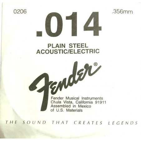 FENDER 014 CORDA PURE NICKEL PLAIN