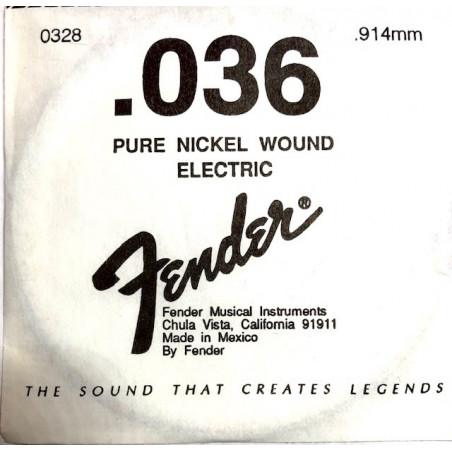 FENDER 036NW CORDA PURE NICKEL WOUND