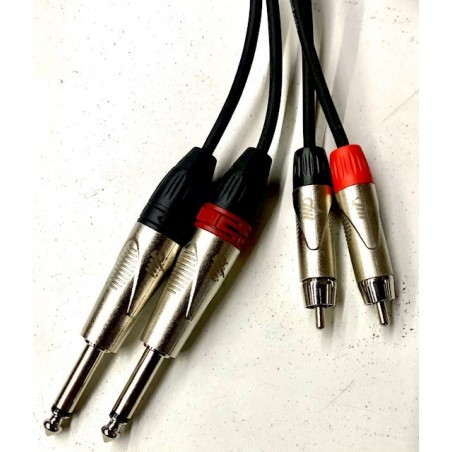MPGEAR PD-004 CAVO AUDIO 2 x JACK 6.3 MONO to RCA MASCHIO, 3m