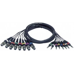ACCU-CABLE AC-SN8-JSF5 cavo multipolare 8 x XLR3P FV - 8xJACK ST.6.3 - 5m