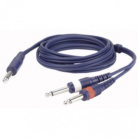 DAP FL32 CAVO AUDIO 2xJACK 6.3 MONO to 1xJACK 6.3 MONO, 1.5m