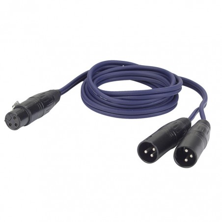 DAP FL39-150 CAVO ADATTATORE DA XLR3P FEMMINA A 2 XLR3P MASCHIO - 1.5m