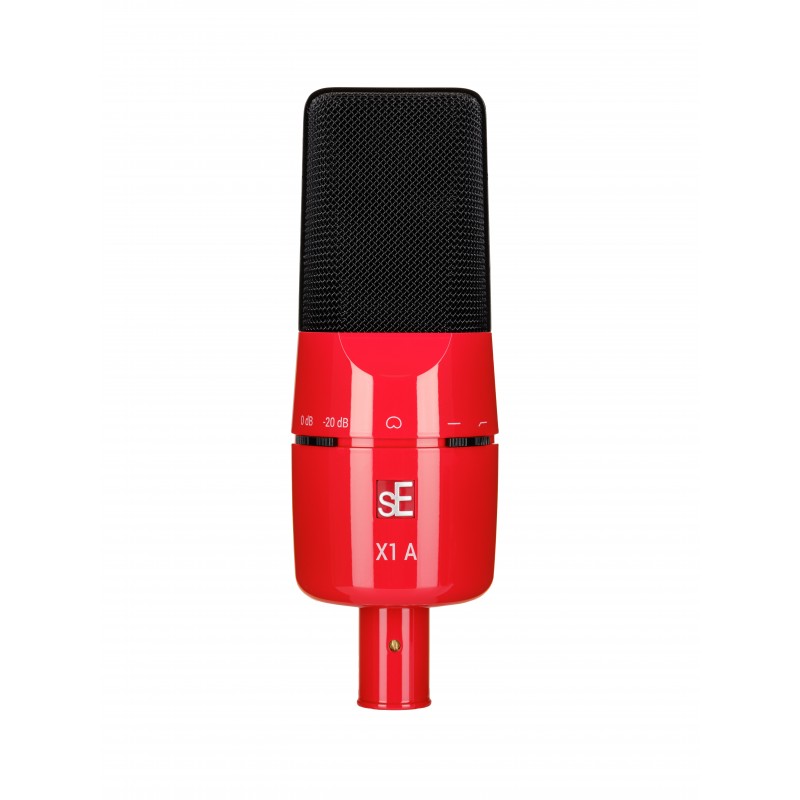 Microfono a condensatore ‘’Entry Level’’ per voce e strumenti rosso/nero