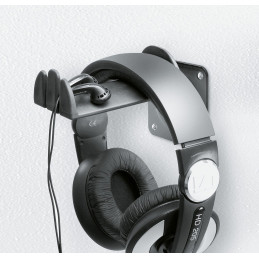 K&M  Supporto da parete nero per cuffie