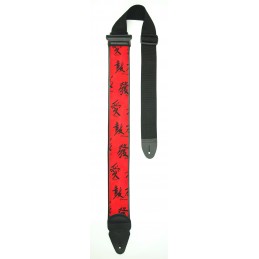 Tracolla per chitarra 3” in tessuto stampato, imbottitura in foam, terminali in pelle