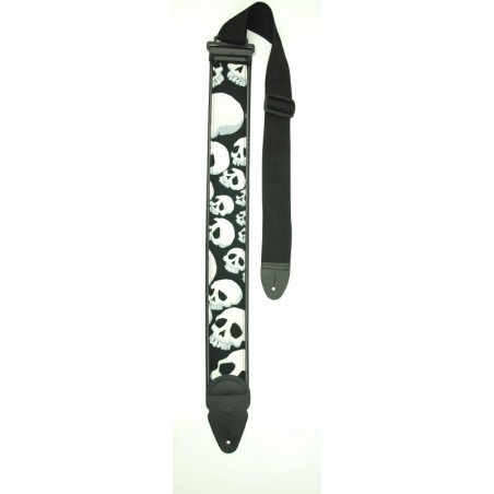 Tracolla per chitarra 3” in tessuto stampato, imbottitura in foam, terminali in pelle