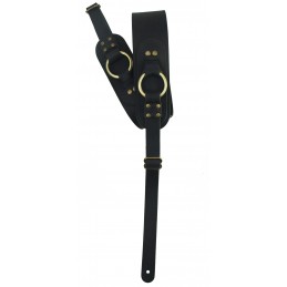 Tracolla per chitarra 2,5” in vera pelle con anelli hardware in metallo