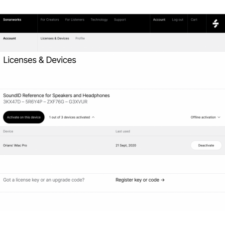 Aggiornamento a SoundID per Cuffie da Reference 4 - Richiedere codice per download