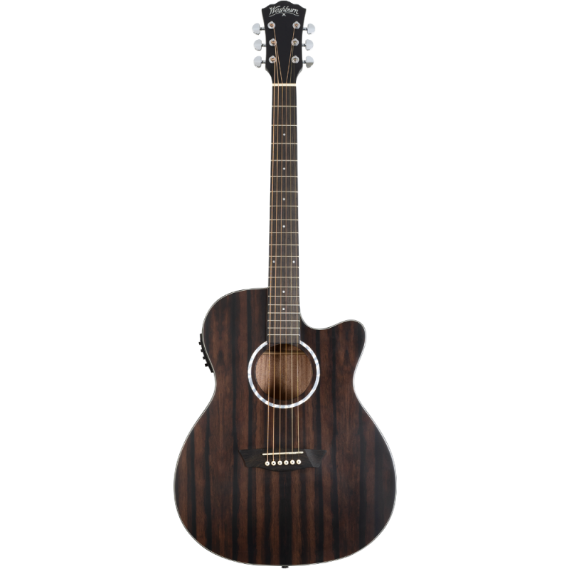 Chitarra Acustica Elettrificata Grand Auditorium Cutaway, Top Ebano Striato, Fondo e Fasce Okoume, Preamp Barcus-Berry LX4