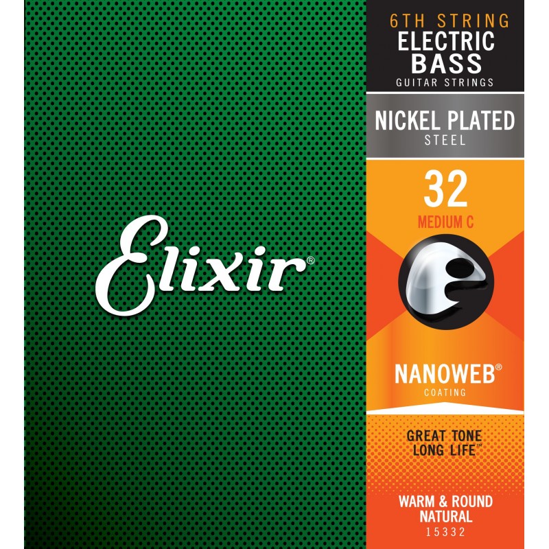 15332 ELECTRIC BASS NICKEL PLATED STEEL NANOWEB