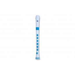 RECORDER+ WHITE/BLUE WITH HARD CASE  GERMAN FING.