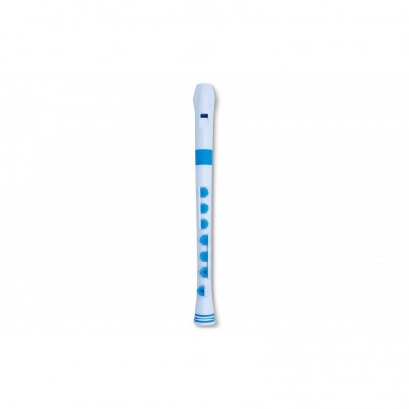 RECORDER+ WHITE/BLUE WITH HARD CASE  BAROQUE FING.
