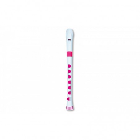 RECORDER+ WHITE/PINK WITH HARD CASE  BAROQUE FING.