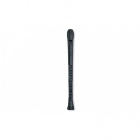 RECORDER+ BLACK/BLACK WITH HARD CASE  BAROQUE FING.