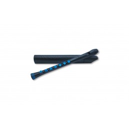 RECORDER+ BLACK/BLUE WITH HARD CASE  BAROQUE FING.