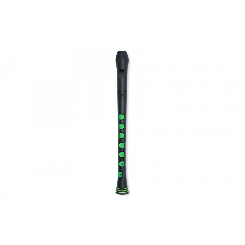 RECORDER+ BLACK/GREEN WITH HARD CASE  GERMAN FING.