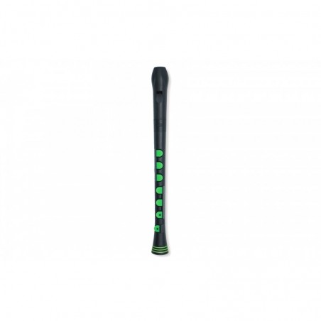 RECORDER+ BLACK/GREEN WITH HARD CASE  GERMAN FING.