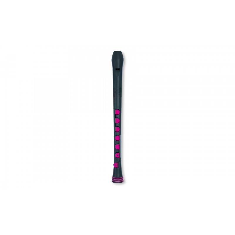 RECORDER+ BLACK/PINK WITH HARD CASE  GERMAN FING.