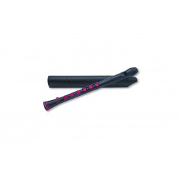 RECORDER+ BLACK/PINK WITH HARD CASE  GERMAN FING.