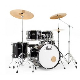 PEARL batteria ROADSHOW 5pz completa di hardware e set piatti Sabian Cr16, rd20, hihat 14,  colore JET BLACK 31