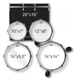PEARL batteria ROADSHOW 5pz cassa 20" completa di hardware e piatti sabian CR16, RD20, HH 14 colore JET BLACK 31