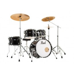 PEARL batteria ROADSHOW 5pz cassa 18" completa di hardware e piatti sabian CR16, RD20, HH 14 colore JET BLACK 31