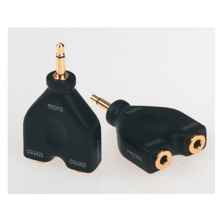 DIE HARD  DHPA138 ADATTATORE ABS JACK MASCHIO 3.5 MONO TO 2 JACK FEMMINA 3.5 MONO