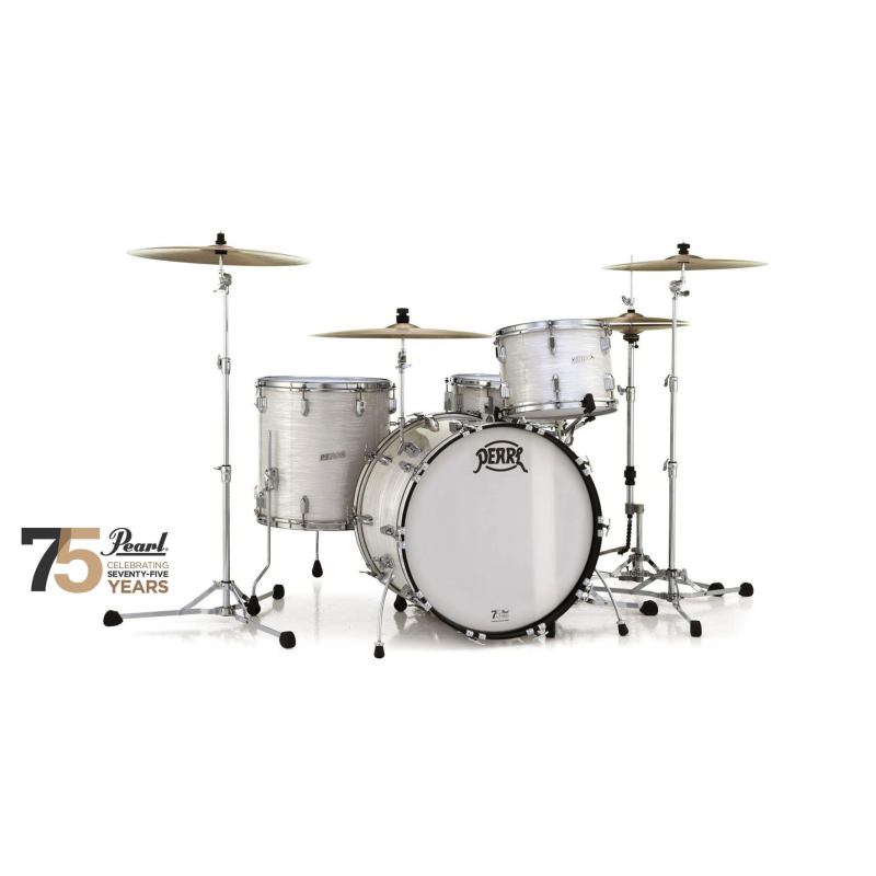 PEARL PRESIDENT PHENOLIC WHITE OYSTER DRUM SET