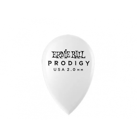 ERNIE BALL 9336 Plettri Prodigy Teardrop White 2,0 mm Busta 6pz