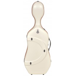 BAM SUP1005XLWO CUSTODIA HIGHTECH" SUPREME ICE IN POLICARBONATO PER VIOLONCELLO - WHITE - ORANGE VERSION"