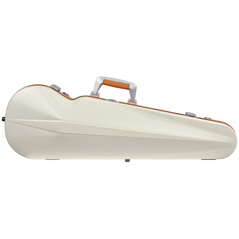 BAM SUP2002XLWO CUSTODIA HIGHTECH" SUPREME ICE CONTOURED IN POLICARBONATO PER VIOLINO - WHITE - ORANGE VERSION"