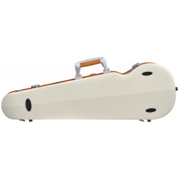 BAM SUP2002XLWO CUSTODIA HIGHTECH" SUPREME ICE CONTOURED IN POLICARBONATO PER VIOLINO - WHITE - ORANGE VERSION"