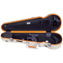 BAM SUP2002XLWO CUSTODIA HIGHTECH" SUPREME ICE CONTOURED IN POLICARBONATO PER VIOLINO - WHITE - ORANGE VERSION"