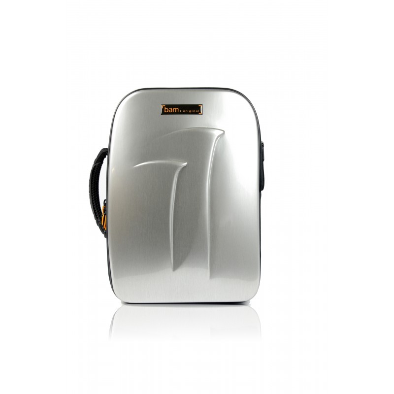 BAM TREK3028SA CUSTODIA NEW TREKKING" PER  2 CLARINETTI SIB E LA  - BRUSHED ALUMINIUM"