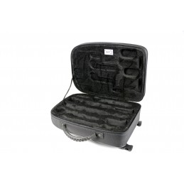 BAM TREK3028SA CUSTODIA NEW TREKKING" PER  2 CLARINETTI SIB E LA  - BRUSHED ALUMINIUM"