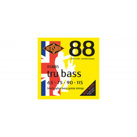 ROTOSOUND RS88S TRU BASS 88 MUTA BLACK NYLON SHORT SCALE 65/115