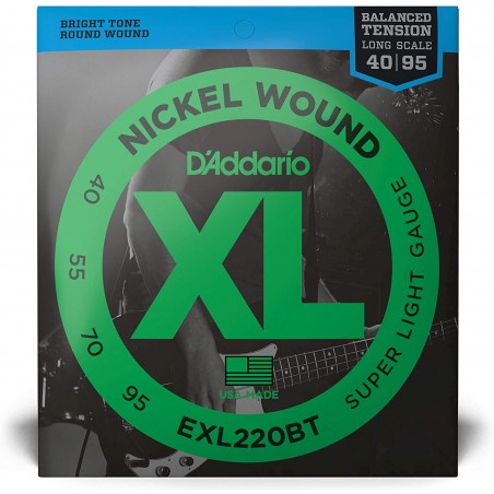 D'ADDARIO EXL220BT 40/95 NICKEL BASS STRINGS