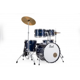 PEARL batteria ROADSHOW 5pz cassa 20" completa di hardware e piatti colore Royal Blue Metallic 743