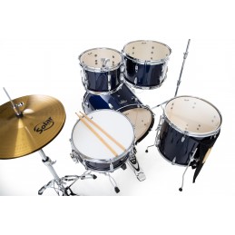 PEARL batteria ROADSHOW 5pz cassa 20" completa di hardware e piatti colore Royal Blue Metallic 743
