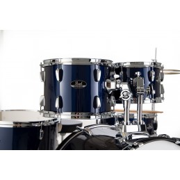 PEARL BATTERIA ROADSHOW 5pz cassa 18" + hardware e piatti SABIAN colore ROYAL BLUE METALLIC 743