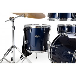 PEARL batteria ROADSHOW 5pz cassa 20" completa di hardware e piatti sabian CR16, RD20, HH 14 colore ROYAL BLUE METALLIC 743