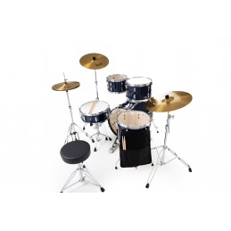 PEARL batteria ROADSHOW 5pz cassa 20" completa di hardware e piatti sabian CR16, RD20, HH 14 colore ROYAL BLUE METALLIC 743