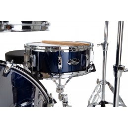 PEARL batteria ROADSHOW 5pz completa di hardware e piatti Sabian CR16, RD 20, HI HAT 14, colore ROYAL BLUE METALLIC 743