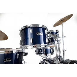 PEARL batteria ROADSHOW 5pz cassa 18" completa di hardware e piatti sabian CR16, RD20, HH 14 colore ROYAL BLUE METALLIC 743