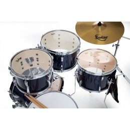 PEARL batteria ROADSHOW 5pz cassa 18" completa di hardware e piatti sabian CR16, RD20, HH 14 colore ROYAL BLUE METALLIC 743