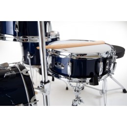 PEARL batteria ROADSHOW 5pz cassa 18" completa di hardware e piatti sabian CR16, RD20, HH 14 colore ROYAL BLUE METALLIC 743