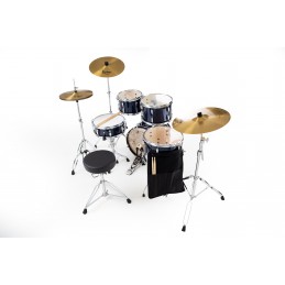 PEARL batteria ROADSHOW 5pz cassa 18" completa di hardware e piatti sabian CR16, RD20, HH 14 colore ROYAL BLUE METALLIC 743