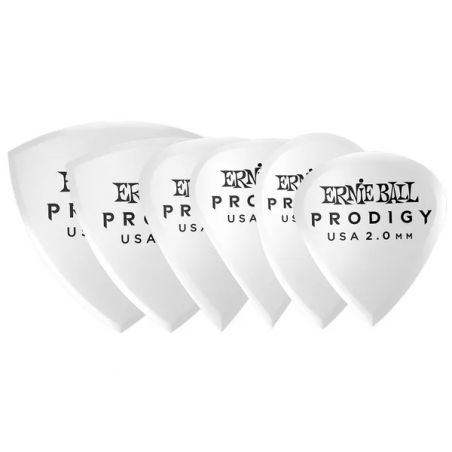 ERNIE BALL 9343 PLETTRI PRODIGY MULTIPACK 6 PEZZI - 2,0 mm