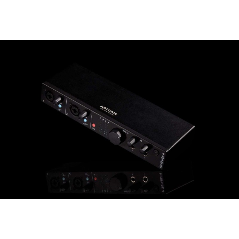 Interfaccia Audio USB C 2 In Combo, 2 In TRS e 4 Out Nera