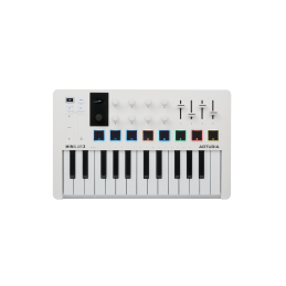 Controller USB 25 tasti mini, 8 pad RGB e 16 encoder - Analog Lab, Live Lite e UVI Piano